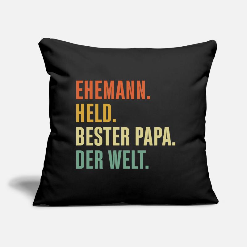 Vatertag Geschenkidee Bester Papa der Welt Ehemann Sofakissen mit Füllung 45 x 45 cm
