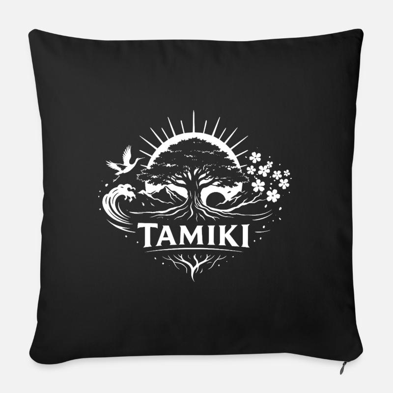 Tamiki - Sofakissen mit Füllung 45 x 45 cm - Schwarz
