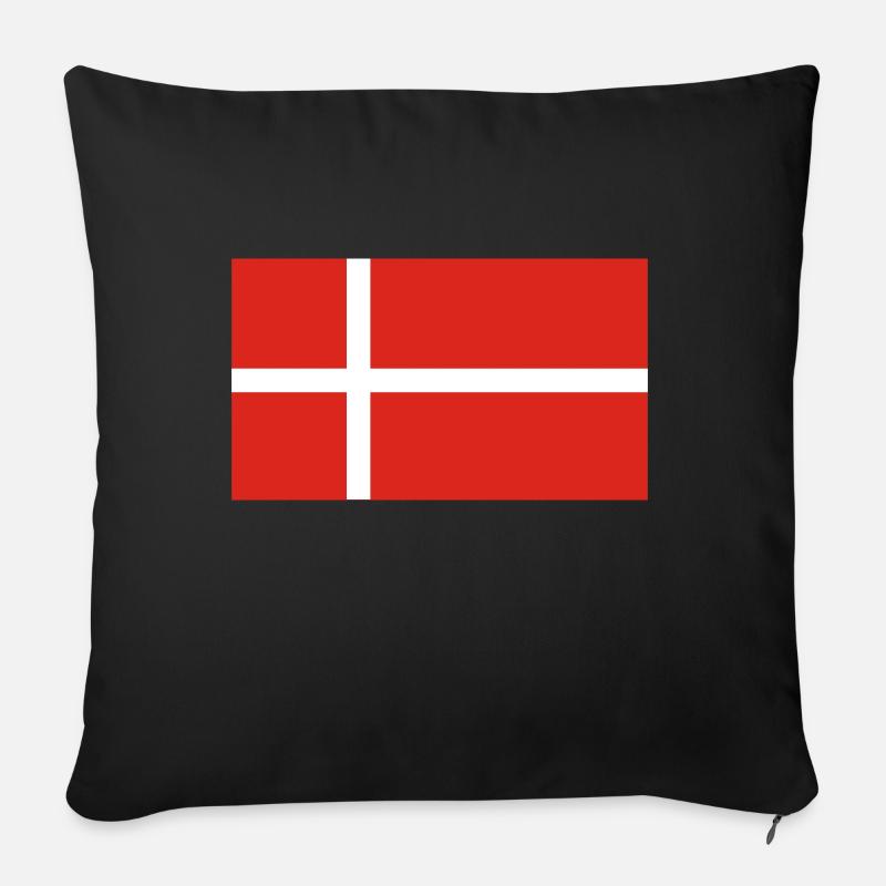 Dänemark - Sofakissen mit Füllung 45 x 45 cm - Schwarz