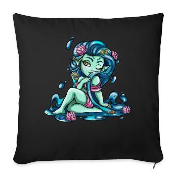 Zodiac Sign: Fish - Sofakissen mit Füllung 45 x 45 cm - Schwarz - Vorne