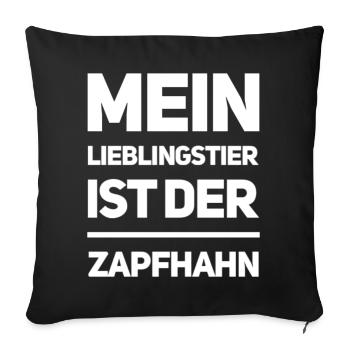Mein Lieblingstier Ist Der Zapfhahn - Sofakissen mit Füllung 45 x 45 cm - Schwarz - Vorne