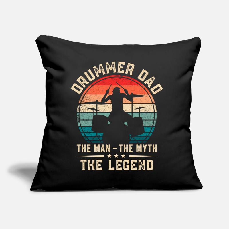 Drummer Dad Drumming Daddy Drum Player Sofa pillow with filling 45cm x 45cm