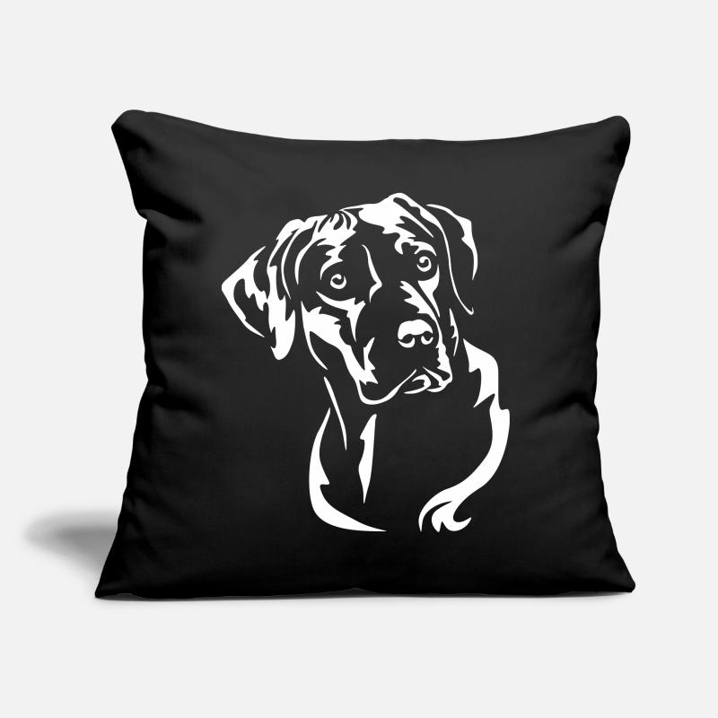 Rhodesian Ridgeback Kopf "Black Edition" Sofakissen mit Füllung 45 x 45 cm