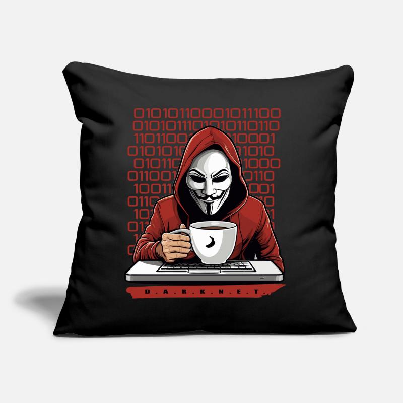 Anonymous Hacker Sofakissen mit Füllung 45 x 45 cm
