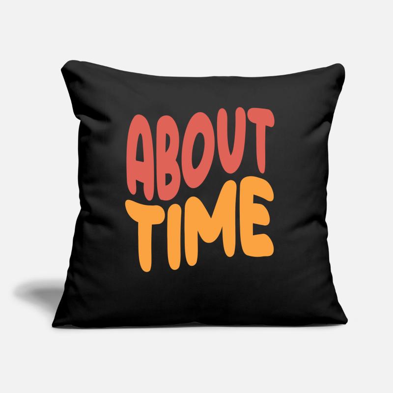 Déclaration expressive sur le temps Coussin et housse de 45 x 45 cm