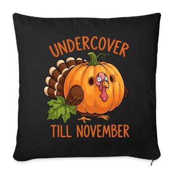 Undercover Turkey - Sofa pillow with filling 45cm x 45cm - black - Front