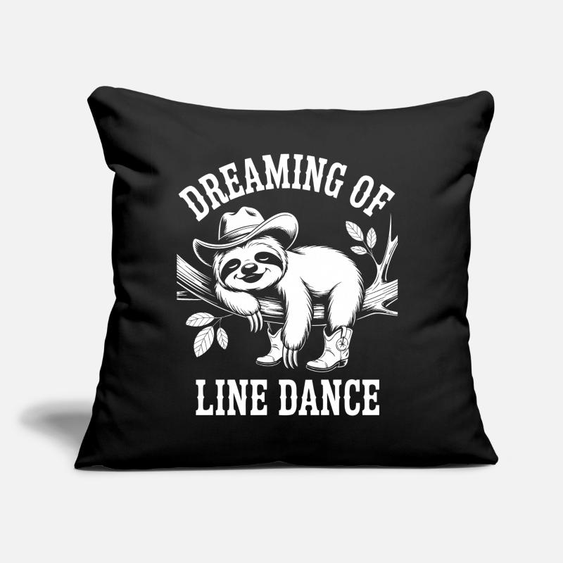 Faultier Träumt Line Dance Sofakissen mit Füllung 45 x 45 cm
