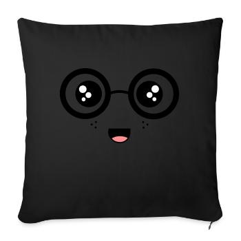 Nerdy Face - Sofa pillow with filling 45cm x 45cm - black - Front