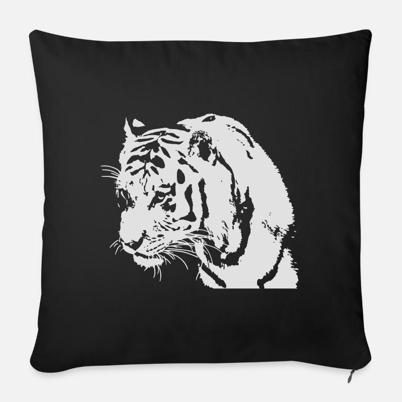 Tiger - Sofakissen mit Füllung 45 x 45 cm - Schwarz