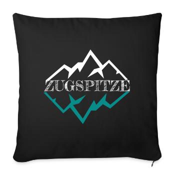 Zugspitze - Sofakissen mit Füllung 45 x 45 cm - Schwarz - Vorne