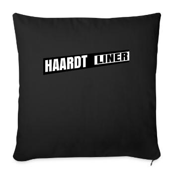 Haardt Liner Bike T-Shirt Hoodie Cap - Sofa pillow with filling 45cm x 45cm - black - Front