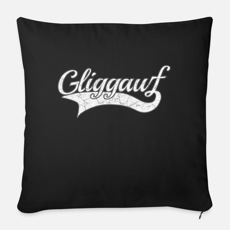 Glück auf - Sofakissen mit Füllung 45 x 45 cm - Schwarz