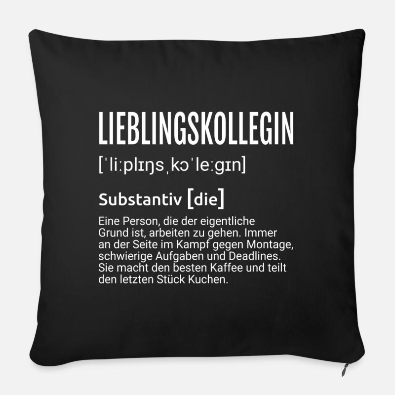 Kollegin Lieblingskollegin Definition - Sofakissen mit Füllung 45 x 45 cm - Schwarz