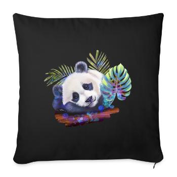 Panda - Sofapude med fyld 45 x 45 cm - sort - Foran