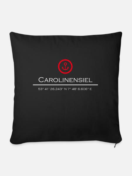 Carolinensiel - Sofakissen mit Füllung 45 x 45 cm - Schwarz