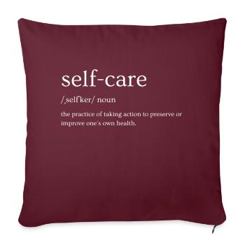Self-Care - Sofakissen mit Füllung 45 x 45 cm - Burgunderrot - Vorne