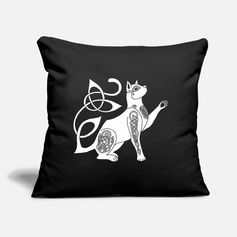 Chat blanc celte Coussin et housse de 45 x 45 cm