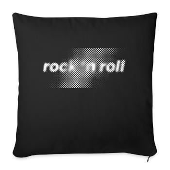 Logo du rock n roll - Coussin et housse de 45 x 45 cm - noir - Devant