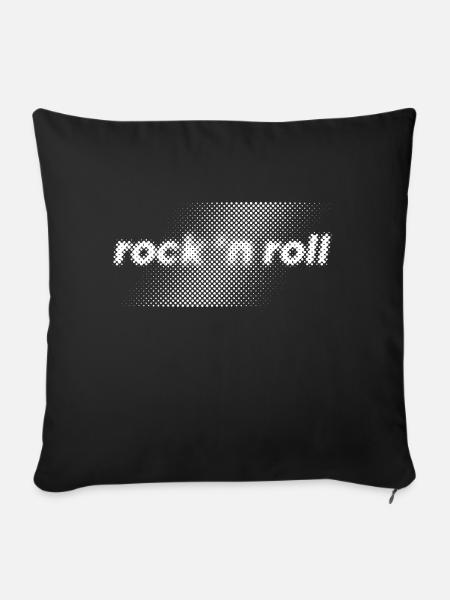 Rock'n'Roll-Logo - Sofakissen mit Füllung 45 x 45 cm - Schwarz