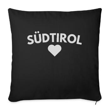 Tyrol du Sud - Coussin et housse de 45 x 45 cm - noir - Devant