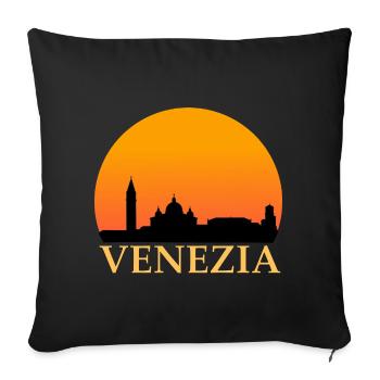 Venezia Sunset - Sofa pillow with filling 45cm x 45cm - black - Front