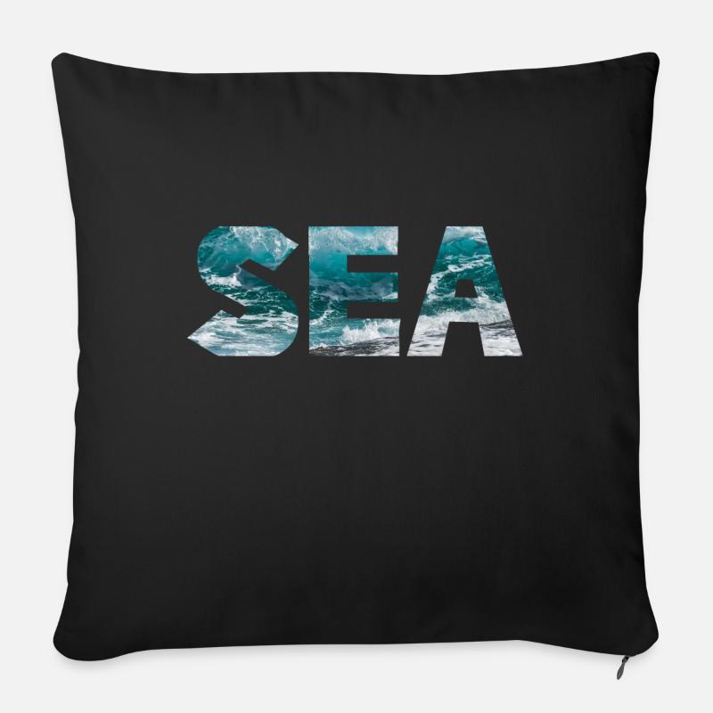 SEA - Sofakissen mit Füllung 45 x 45 cm - Schwarz
