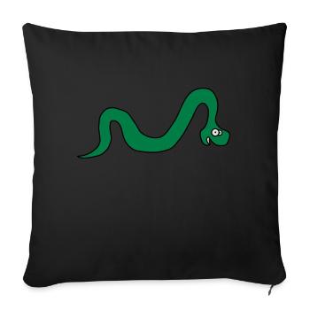Funny Snake - Sofakissen mit Füllung 45 x 45 cm - Schwarz - Vorne