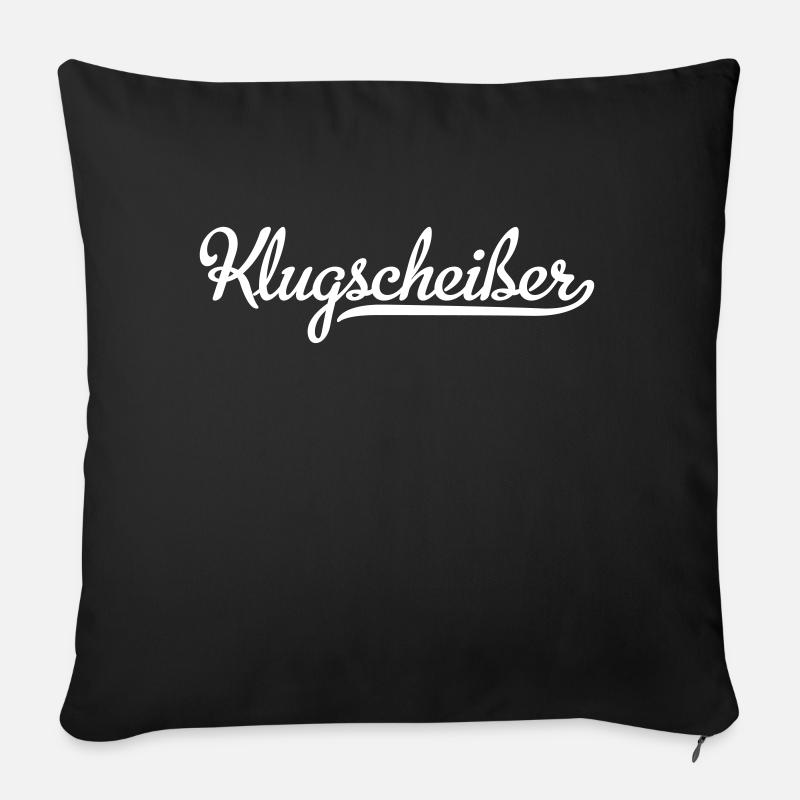 Klugscheißer - Sofakissen mit Füllung 45 x 45 cm - Schwarz
