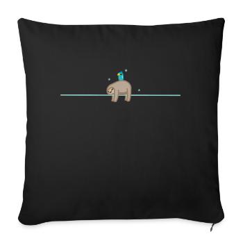 Sleep (part 2) - Sofa pillow with filling 45cm x 45cm - black - Front