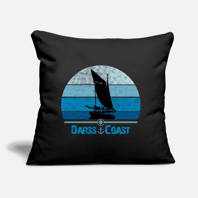 Côte Darss avec Zeesboot Coussin et housse de 45 x 45 cm