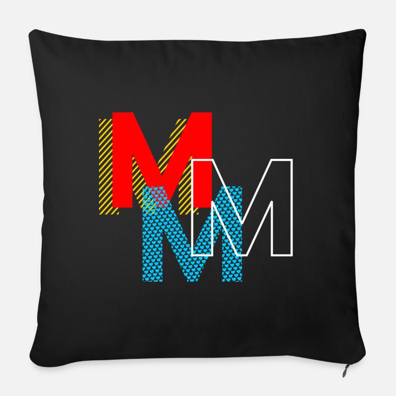M m m m - Sofakissen mit Füllung 45 x 45 cm - Schwarz
