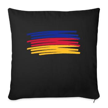 Climat sanitaire chauffage couleurs logo logo - Coussin et housse de 45 x 45 cm - noir - Devant
