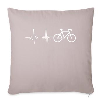 Heartbeat Bike Fahrrad - Sofa pillow with filling 45cm x 45cm - light taupe - Front