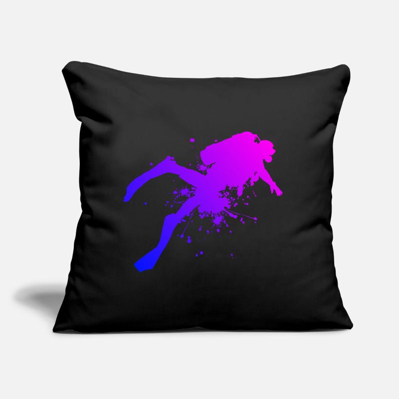 Plongée Plongée Libre Plongée Plongée Hommes Coussin et housse de 45 x 45 cm