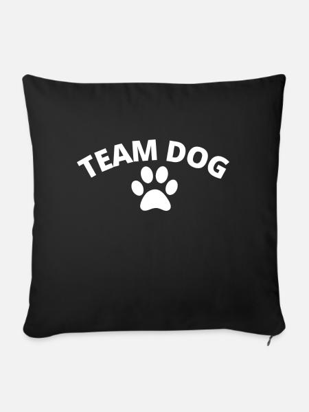 Team Dog - Sofakissen mit Füllung 45 x 45 cm - Schwarz