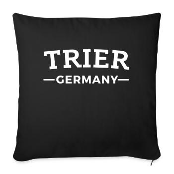Trier Germany My Homeland Gift Idea - Sofa pillow with filling 45cm x 45cm - black - Front