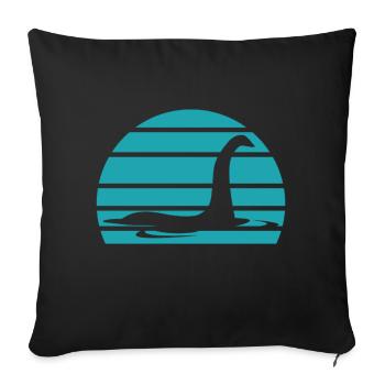Funny Loch Ness Monster Cryptozoology Nessie - Sofa pillow with filling 45cm x 45cm - black - Front