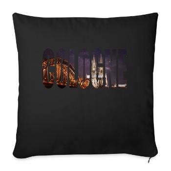 COLOGNE SKYLINE NIGHT - Sofakissen mit Füllung 45 x 45 cm - Schwarz - Vorne