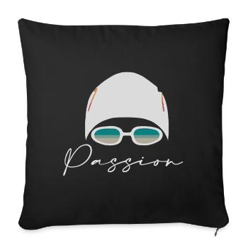 Swimmer - Sofa pillow with filling 45cm x 45cm - black - Front