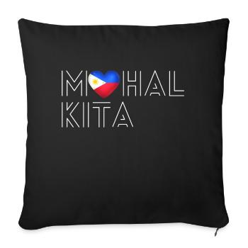 ILU-PH - Coussin et housse de 45 x 45 cm - noir - Devant
