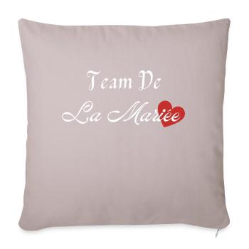 team de la Mariée - Coussin et housse de 45 x 45 cm - taupe clair - Devant