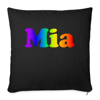Mia - Sofakissen mit Füllung 45 x 45 cm - Schwarz - Vorne