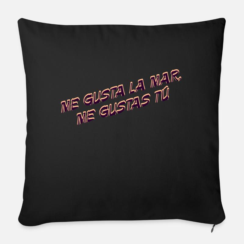 ME Gustas TÚ Meer - Sofakissen mit Füllung 45 x 45 cm - Schwarz