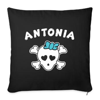 Pirate Antonia Design for Girls and Women - Sofa pillow with filling 45cm x 45cm - black - Front
