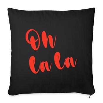 OH LA LA - Sofakissen mit Füllung 45 x 45 cm - Schwarz - Vorne