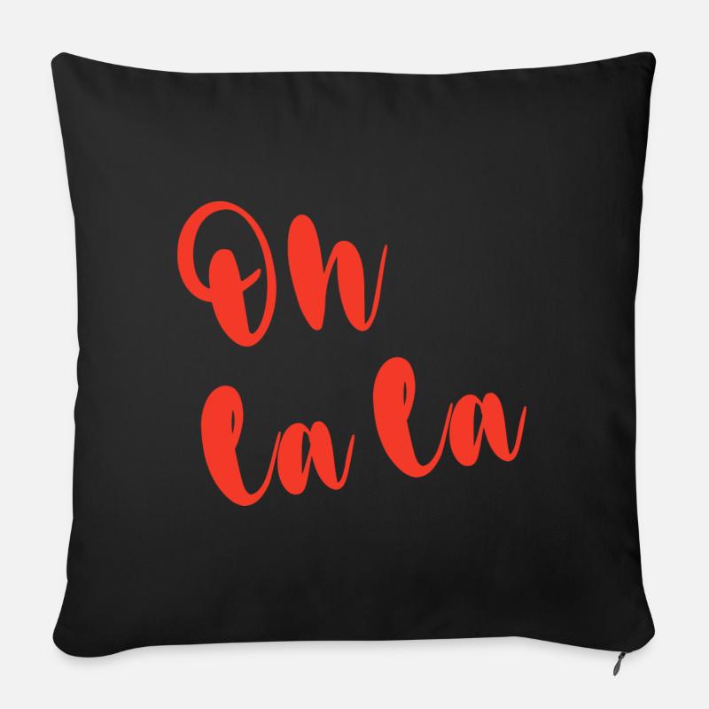 OH LA LA - Sofakissen mit Füllung 45 x 45 cm - Schwarz