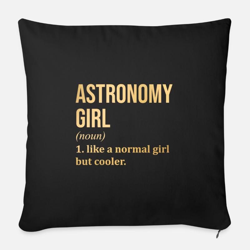 Astronomie - Sofakissen mit Füllung 45 x 45 cm - Schwarz