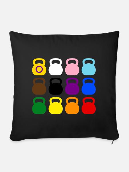 kettlebells - all inclusive - Sofakissen mit Füllung 45 x 45 cm - Schwarz