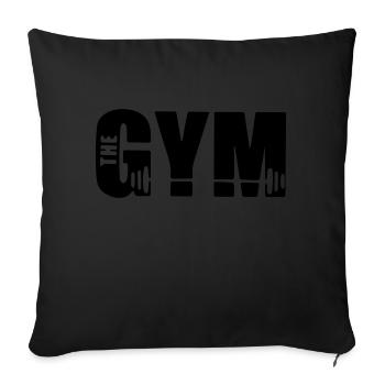 das Fitnessstudio - Sofakissen mit Füllung 45 x 45 cm - Schwarz - Vorne