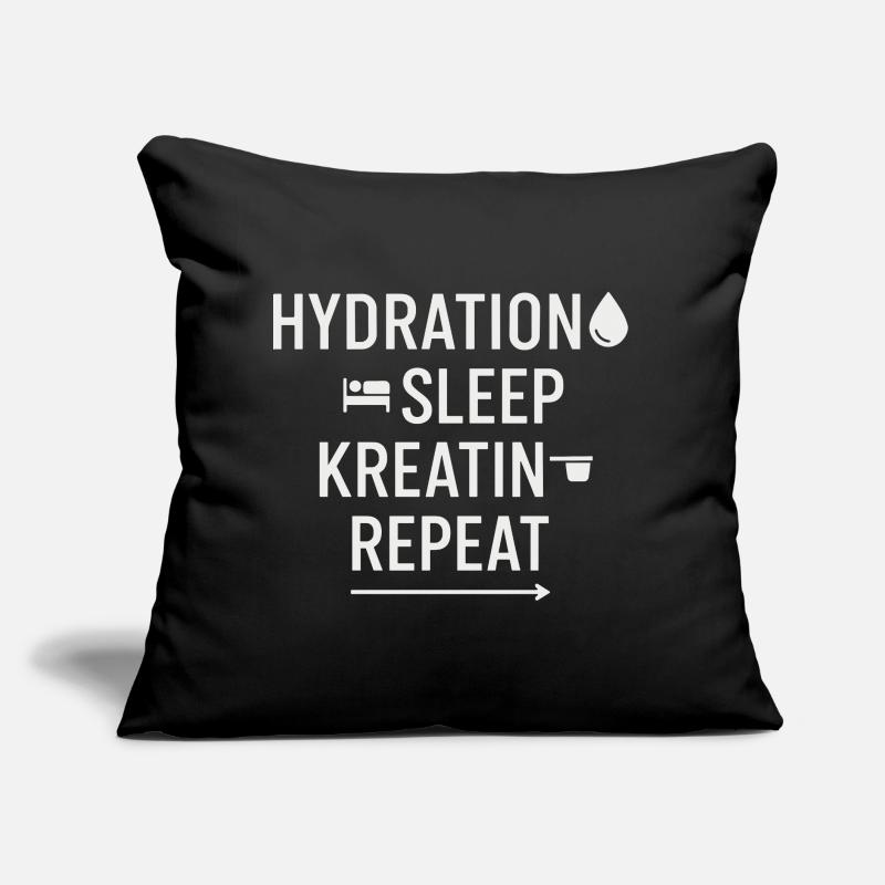 Hydration Sleep Creatine Repeat Sofa pillow with filling 45cm x 45cm